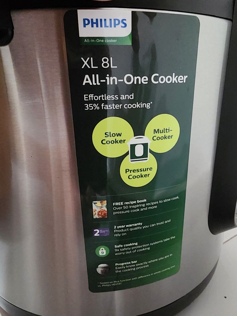 Philips Pressure AllinOne Cooker, XL 8L., TV & Home Appliances