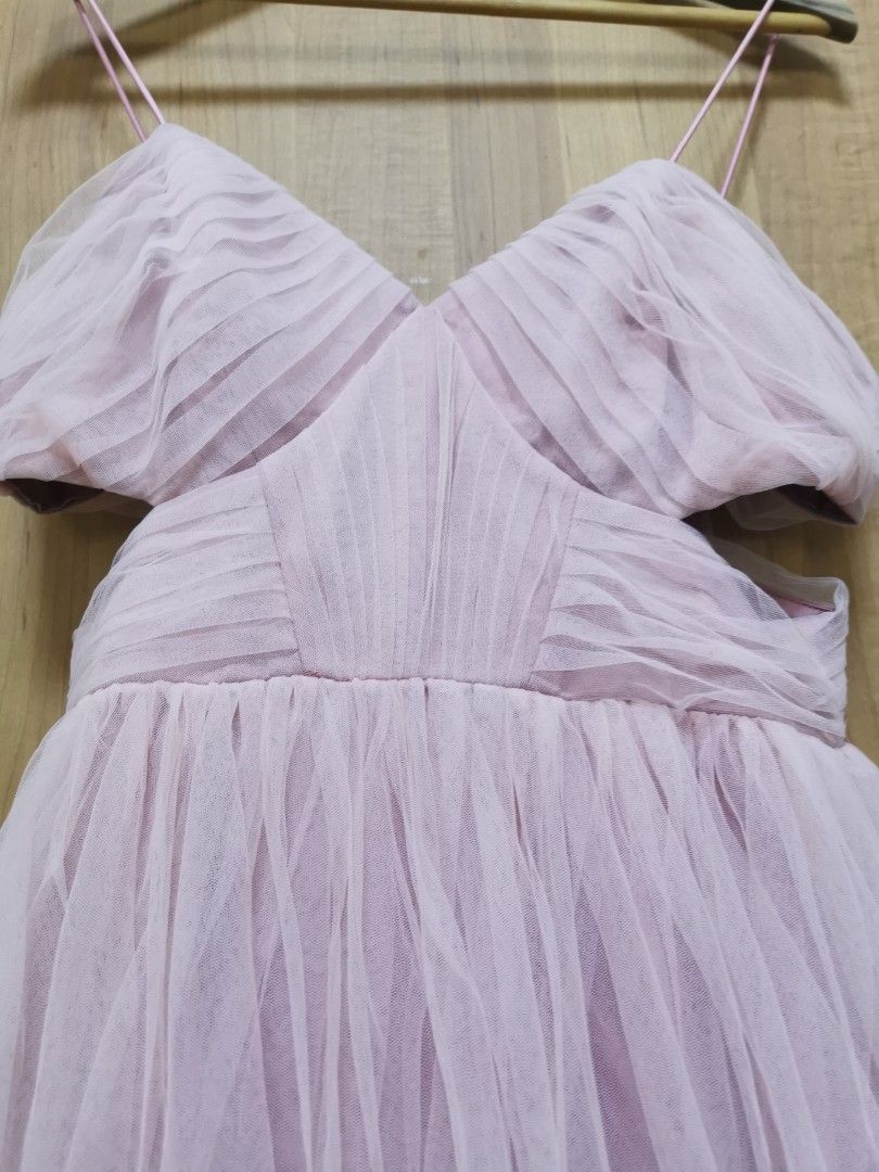 Pale Pink Cotton Jersey and Tulle Dress main image 1
