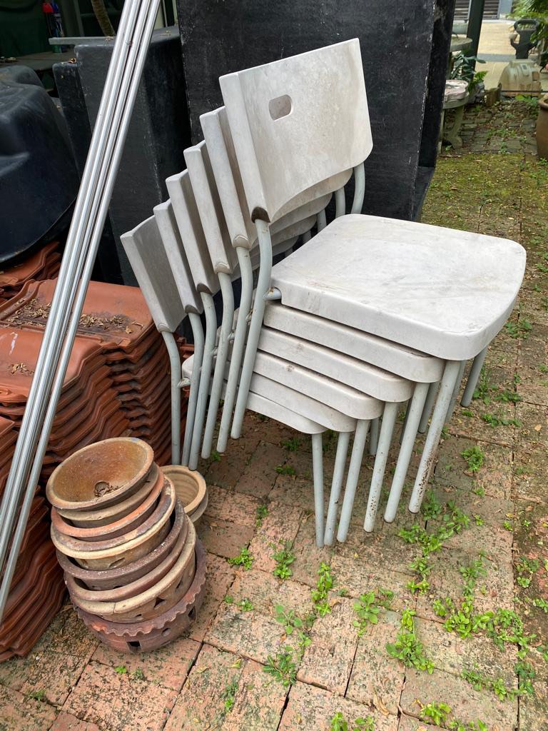 Plastic stackable chairs for sale, Furniture & Home Living, Furniture