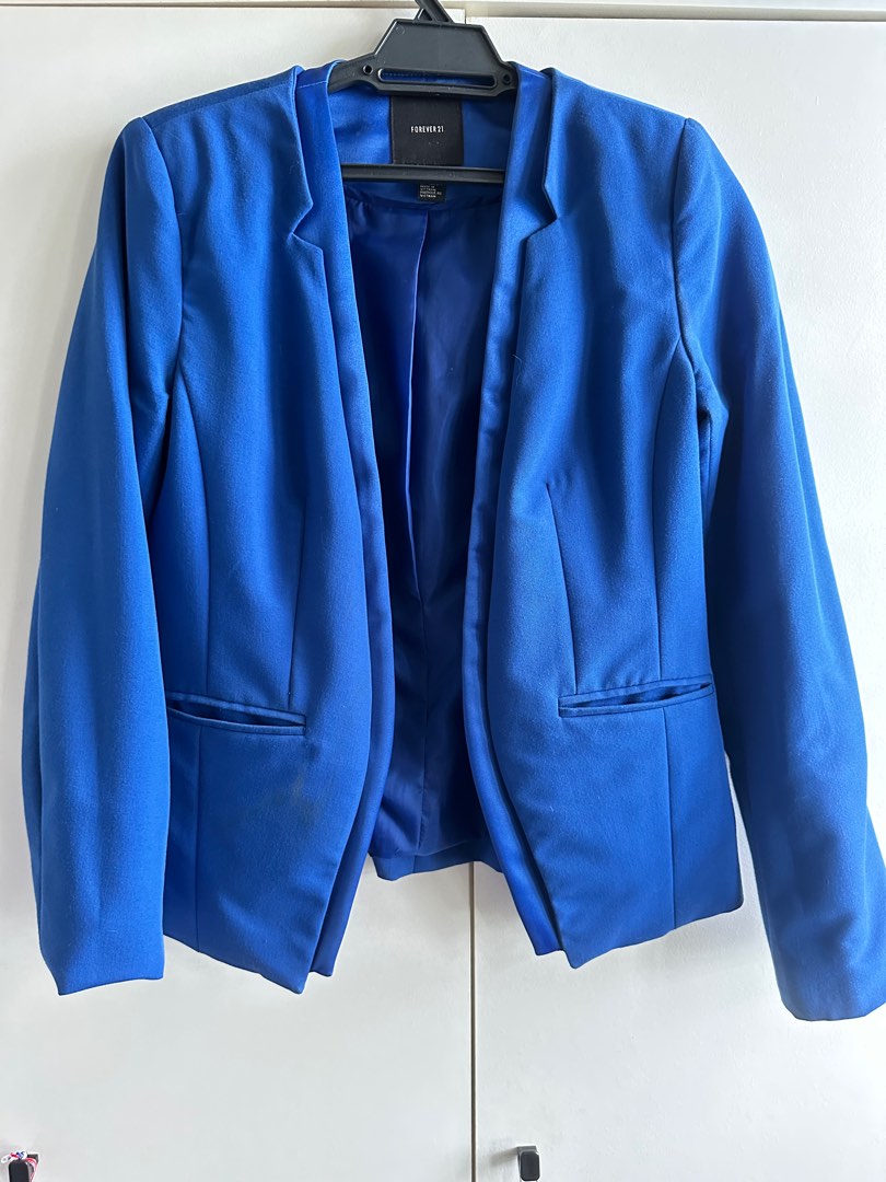 Royal blue blazer forever 21 outlet