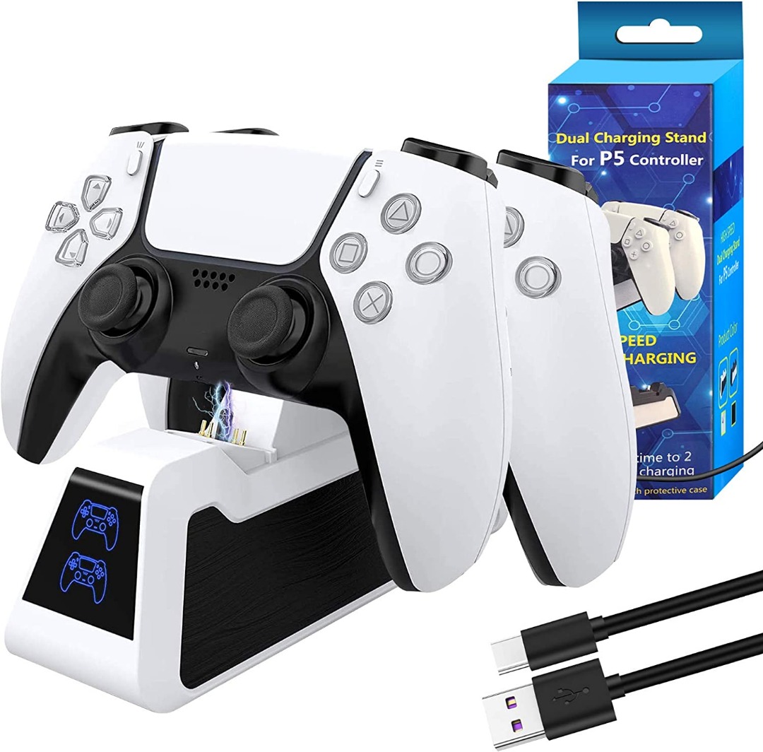 PS5 Controller Charging Station, PS5 DualSense Controller Charger, Fast