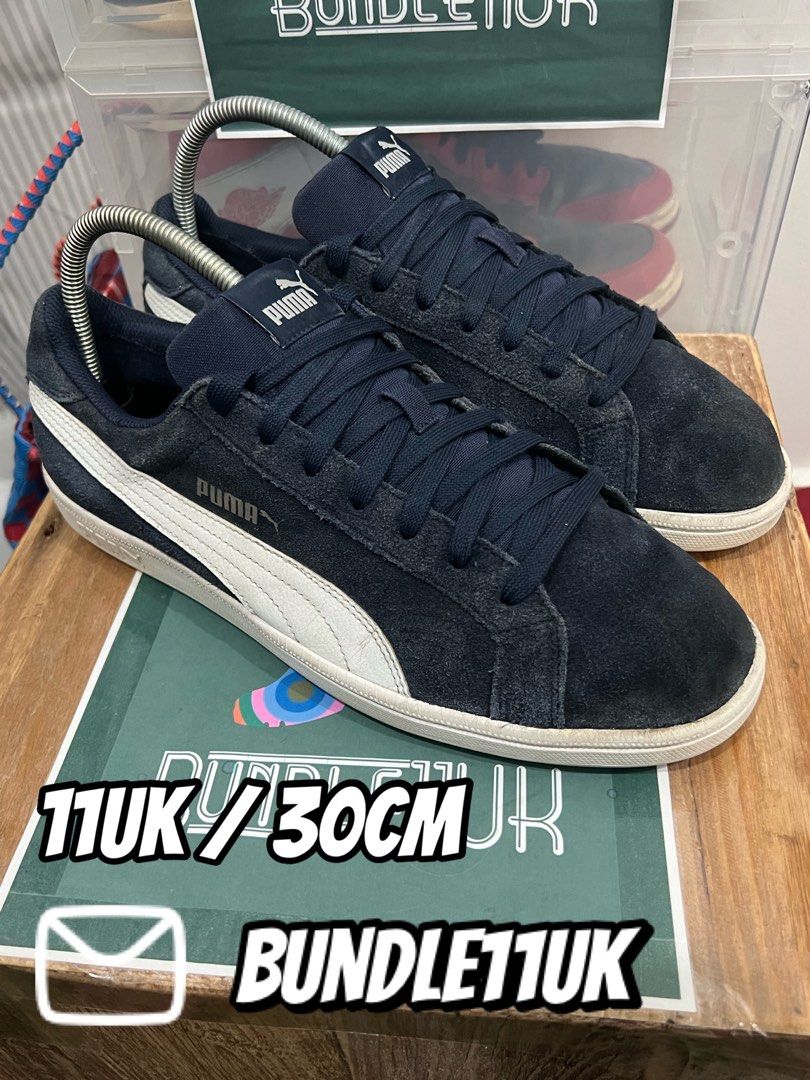Puma smash v2 suede blue best sale