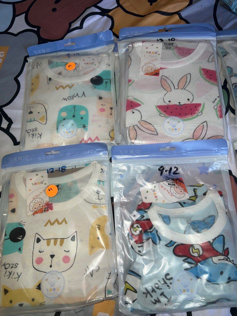 Pyjamas (Category: Babies & Kids Fashion) located in Singapore. Submitted by fionn_na (Listing ID 1234103759, Image 3). Description: Size 9-12 ( blue car , shark, cat) Size: 12-18 ( cat, strawberry, car ) Size: 18-24 ( car , watermelon bunny ) Size : 2-3yo ( watermelon bunny.