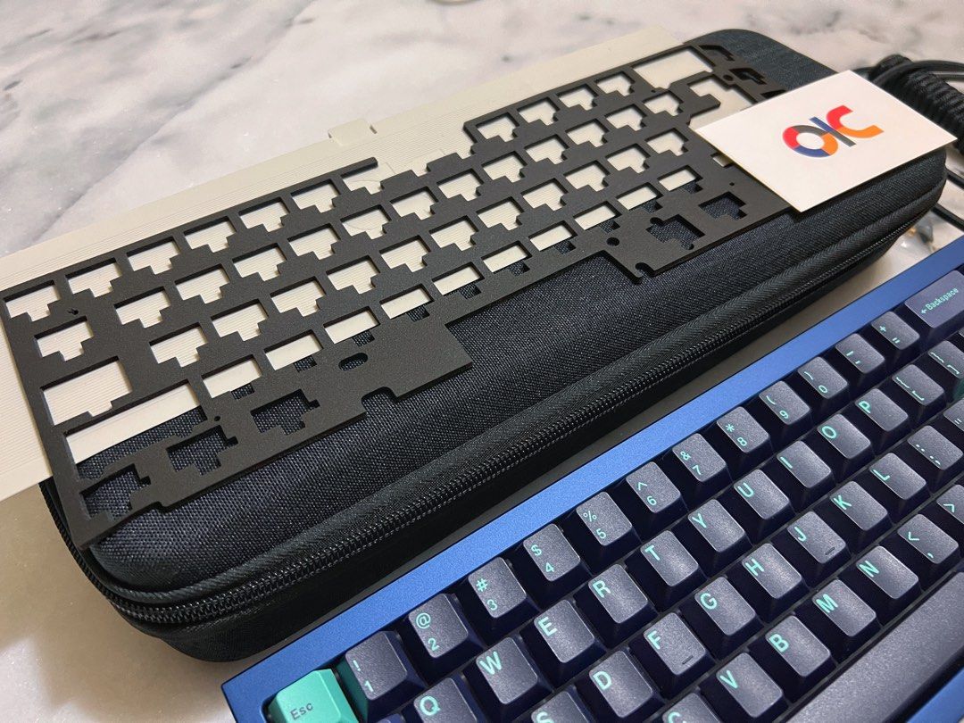 QK65 Blue / Gold fully built custom mechanical keyboard