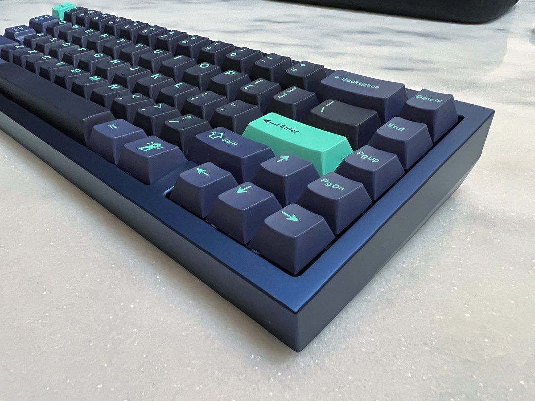 QK65 Blue / Gold fully built custom mechanical keyboard