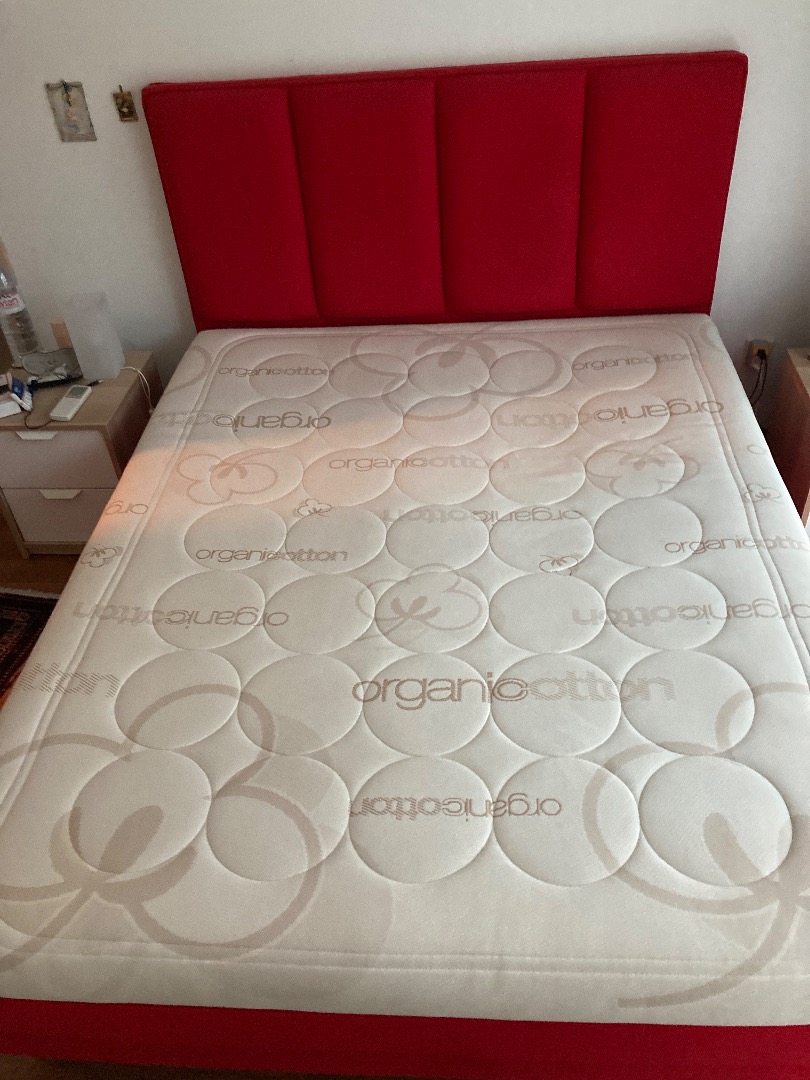 Queen size bed frame and mattress, Furniture & Home Living, Furniture