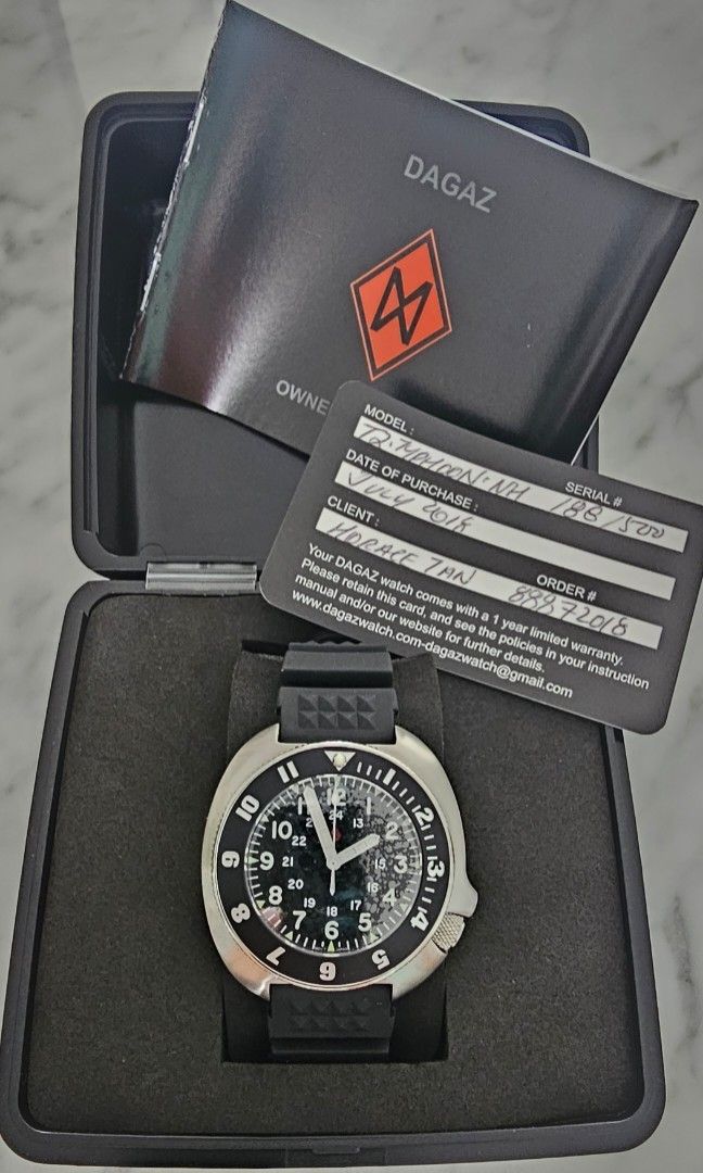 Rare Limited Edition BN Dagaz Typhoon T2 Dive Watch with beautiful serial number