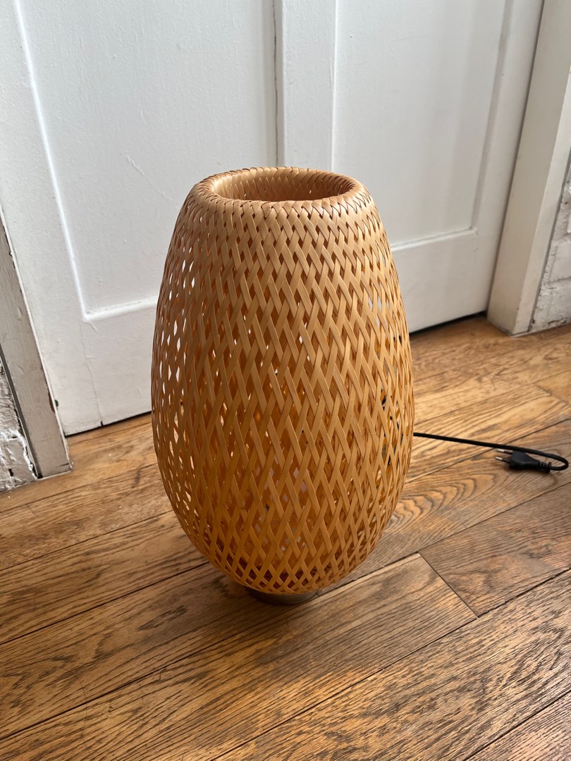 Rattan light Ikea, Furniture & Home Living, Lighting & Fans, Lighting on Carousell