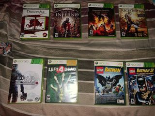 RPG Fantasy Xbox games, Dead Space 3, Left 4 Dead, and Lego Batman games (backwards compatible)