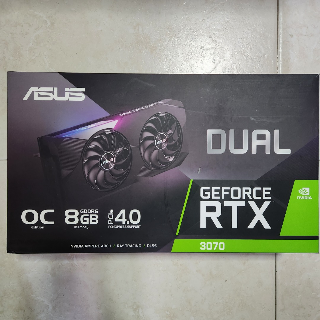 RTX 3070 ASUS Dual OC RTX3070 3080 Graphics Card GPU Gaming, Computers ...