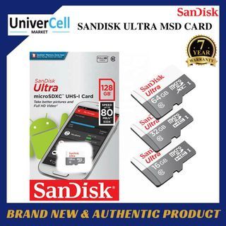 Sandisk Ultra Msd Card (32GB-64GB-128GB-256GB) | Brand New With 7 years Warranty | Same Day Delivery | Express Delivery | Store Pickup Availble !!!