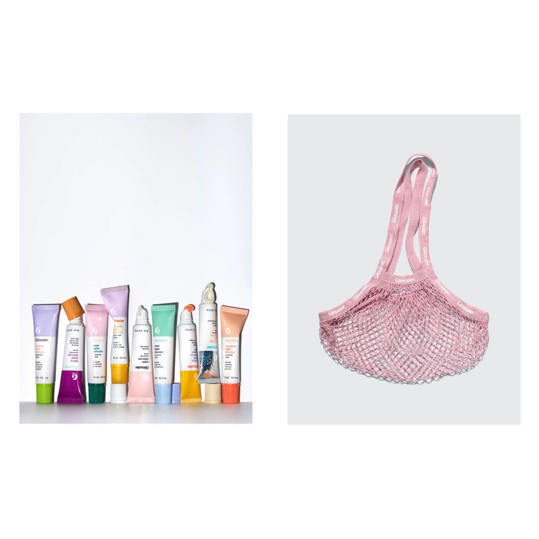 [SET] Glossier Balm Dotcom + Glossier Market Bag (Category: Makeup) located in Taguig. Submitted by francextrasph (Listing ID 1234076469, Image 1). Description: Set includes: - Glossier Balm Dotcom - Glossier Market Bag BDC Variants Available • Wild Fig - jammy and fresh with a slight coral tint • Rose - barely-there pink tint • Coconut - beachy and untinted • Lavender - bright, floral and herbaceous with a sheer, soft purple tint •Berry - freshl