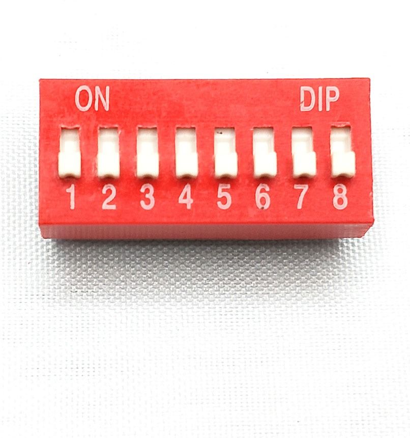 SLIDE TYPE SWITCH MODULE 2.54mm (1-PC per ORDER), 1-12WAY DIP RED PITCH ...