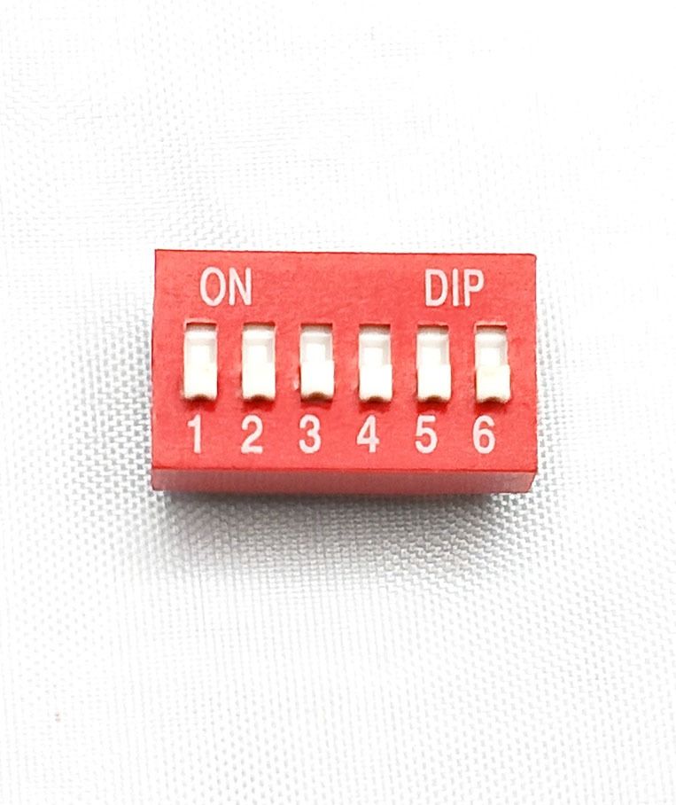 SLIDE TYPE SWITCH MODULE 2.54mm (1-PC per ORDER), 1-12WAY DIP RED PITCH ...