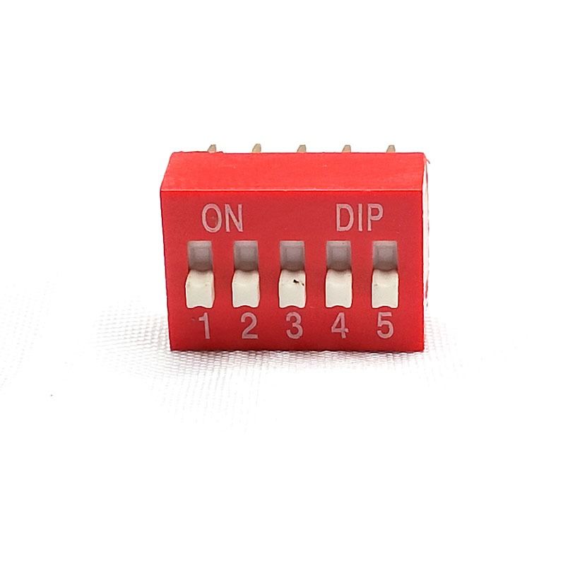 SLIDE TYPE SWITCH MODULE 2.54mm (1-PC per ORDER), 1-12WAY DIP RED PITCH ...