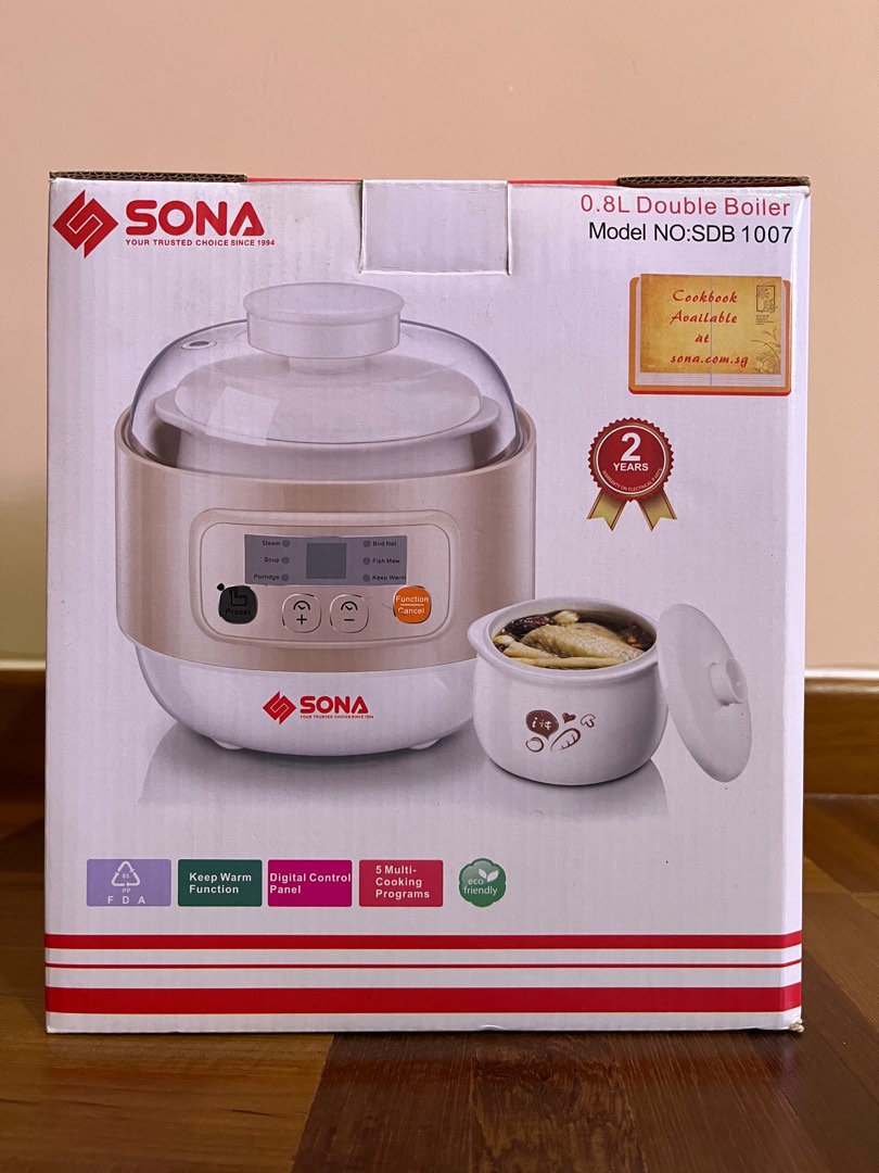 Sona 0.8L Double Boiler, TV & Home Appliances, Kitchen Appliances