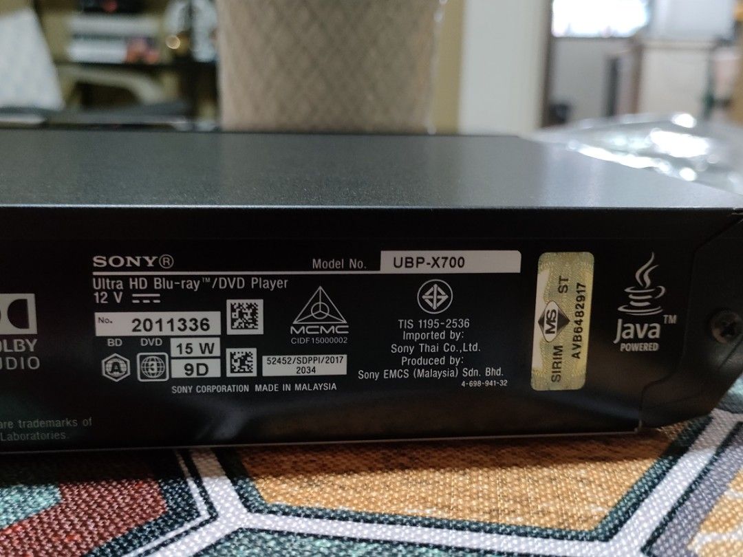 Sony Ultra HD 4K Bluray/DVD UBPX700, TV & Home Appliances, TV