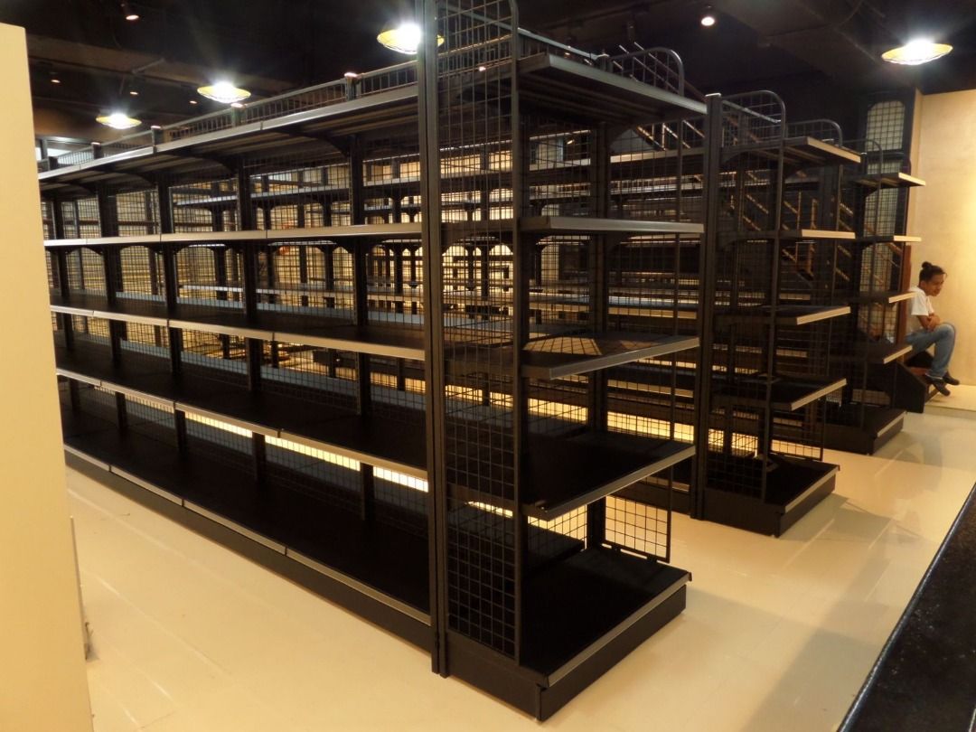 steel metal gray gondola racks, Furniture & Home Living, Furniture ...