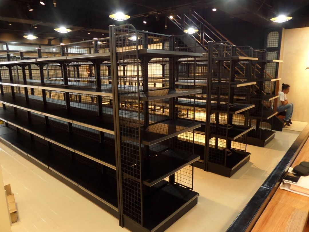 steel metal gray gondola racks, Furniture & Home Living, Furniture ...