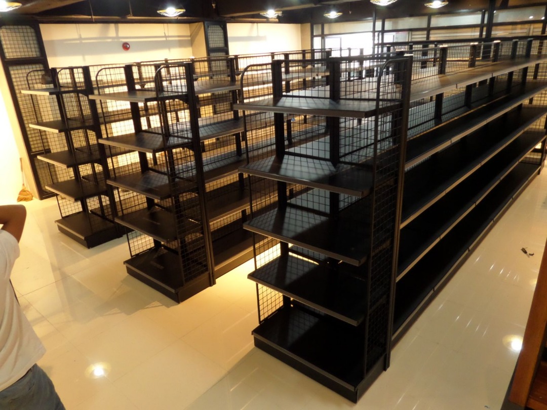 steel metal gray gondola racks, Furniture & Home Living, Furniture ...