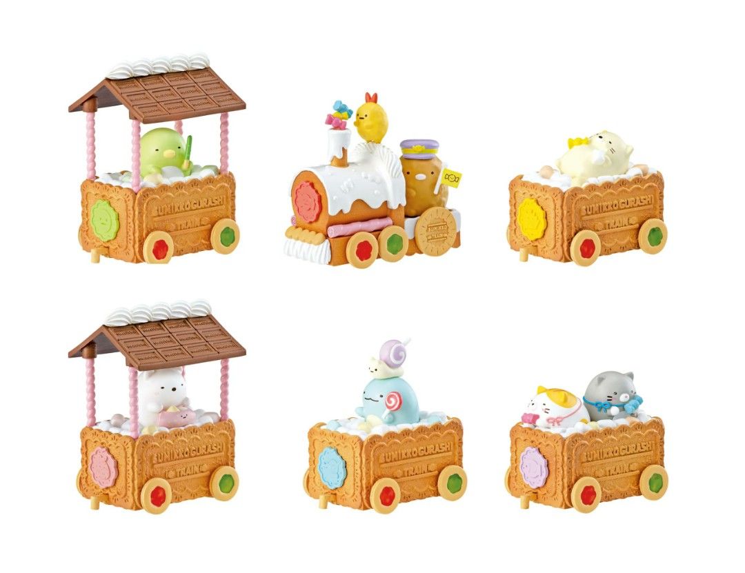 Sumikko Gurashi Sweets Train Rement figurine toy blind box SanX cats