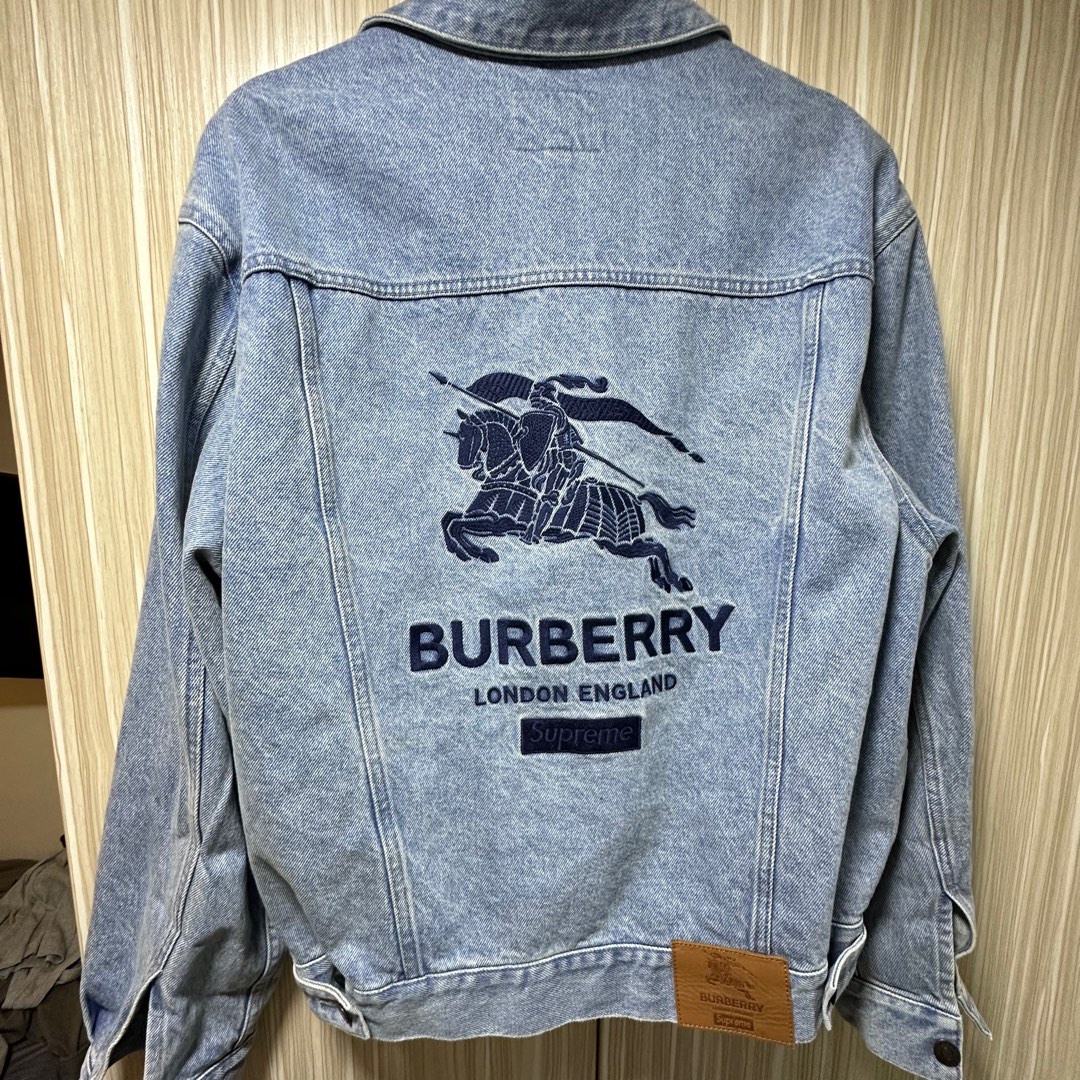 （可議）Supreme Burberry 牛仔褸Denim TRUCKER JACKET