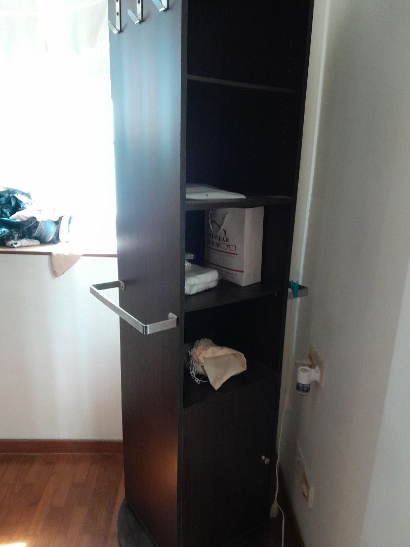 Swivel Full length mirror cum shelves and cupboard, Furniture & Home