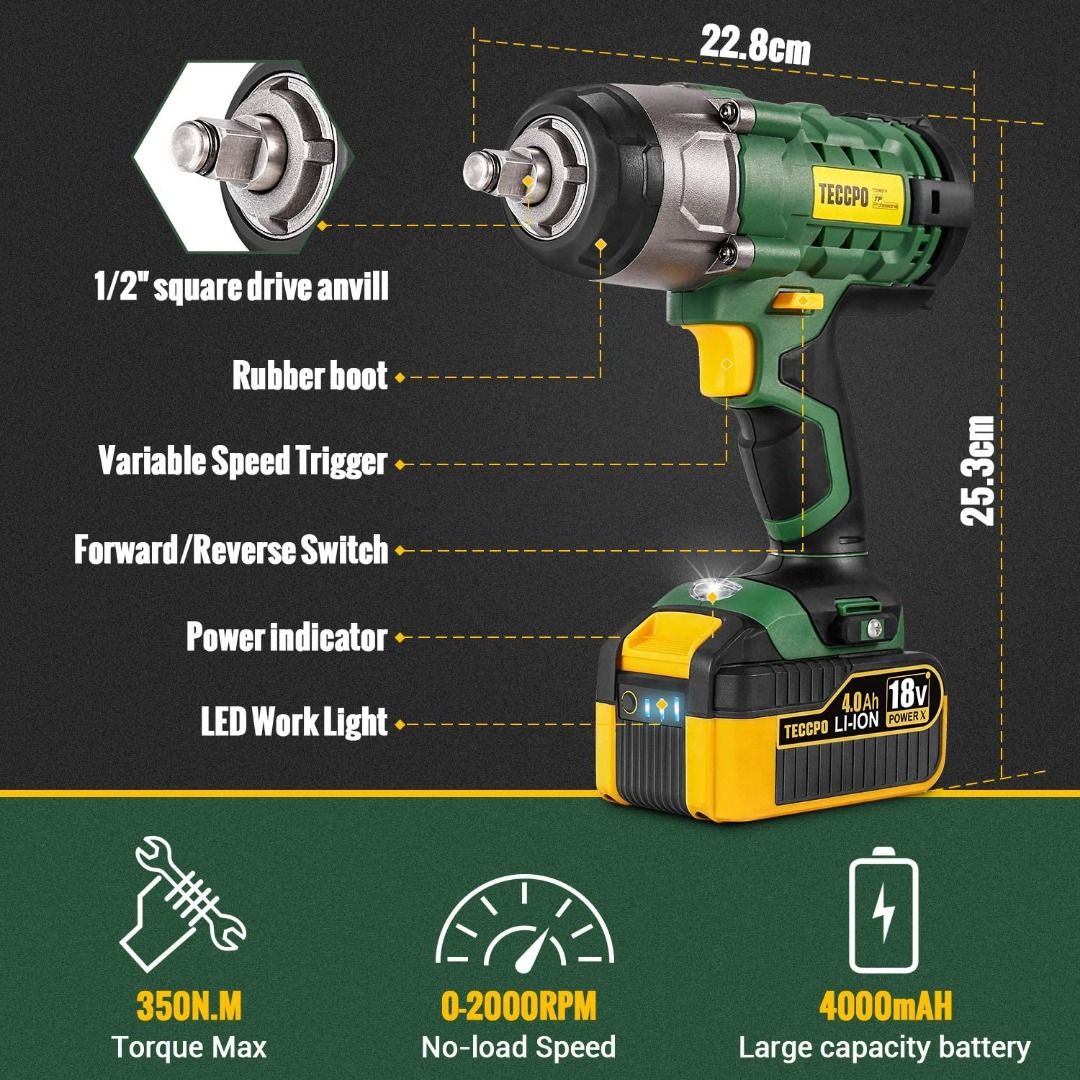 Teccpo shop impact wrench