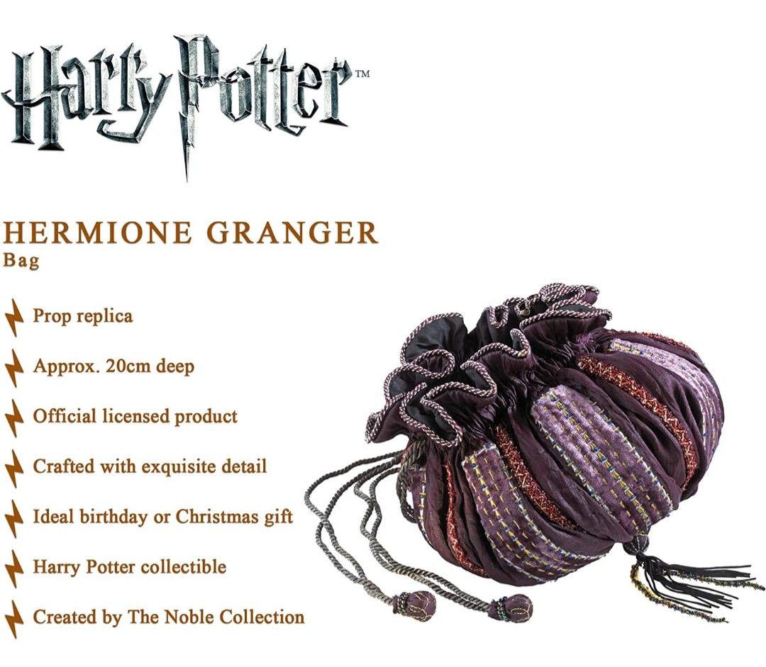 The Noble Collection Hermione Granger s Bottomless Bag Prop Replica Official Licensed Product Hobbies Toys Memorabilia Collectibles Fan Merchandise on Carousell