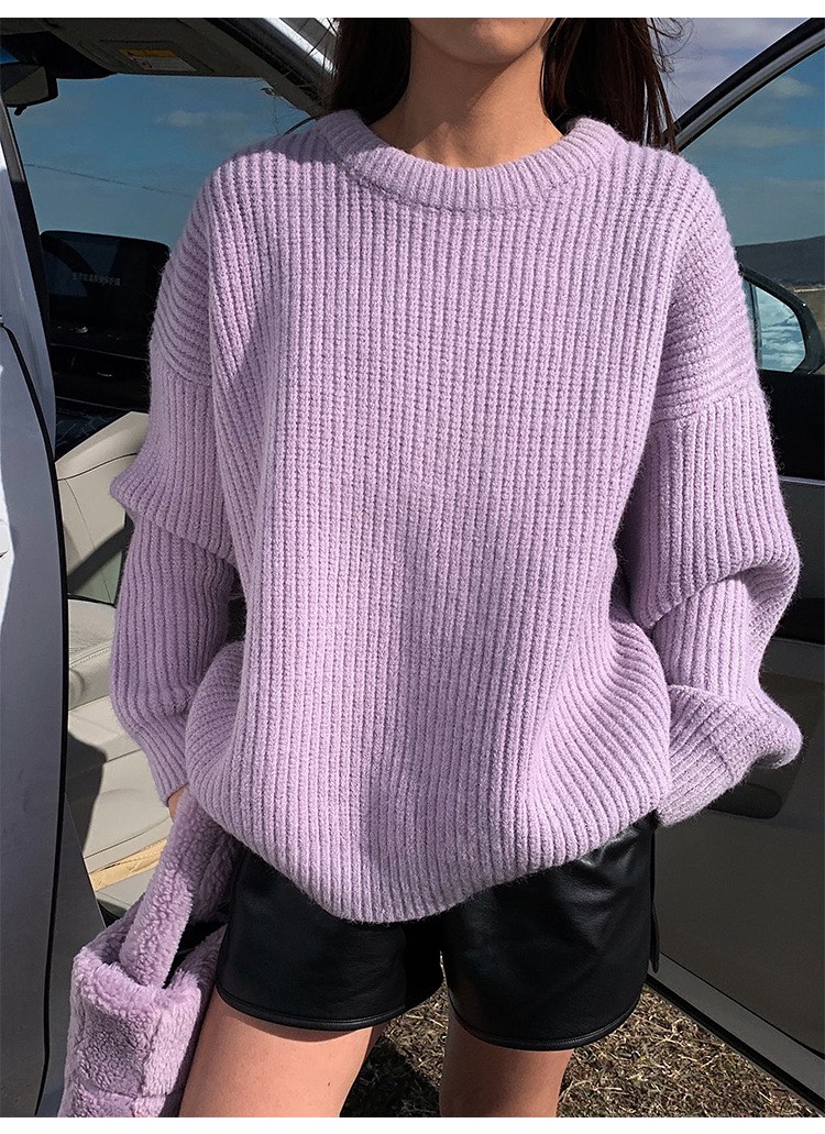 Oversized top lavender sweater