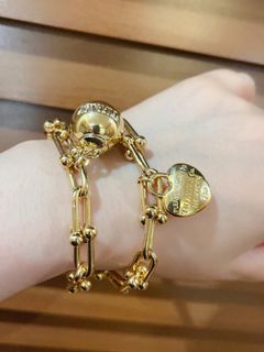 Tiffany Lock & Ball 2way necklace/bracelet 18k japan gold