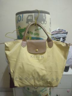 TOTE BAG ALA LONG CHAMP BISA DILIPAT MIX KULIT & KANVAS
