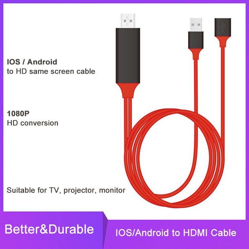 USB to HDMI Mobile to TV HD conversion cable audio video converter