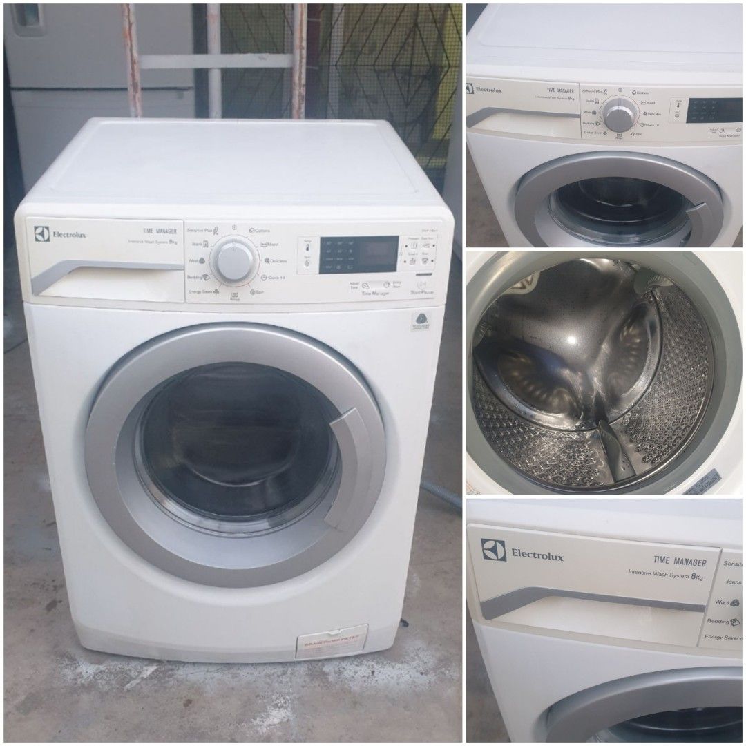 Used Electrolux front load hot washer 8.0kg, washing machine mesin