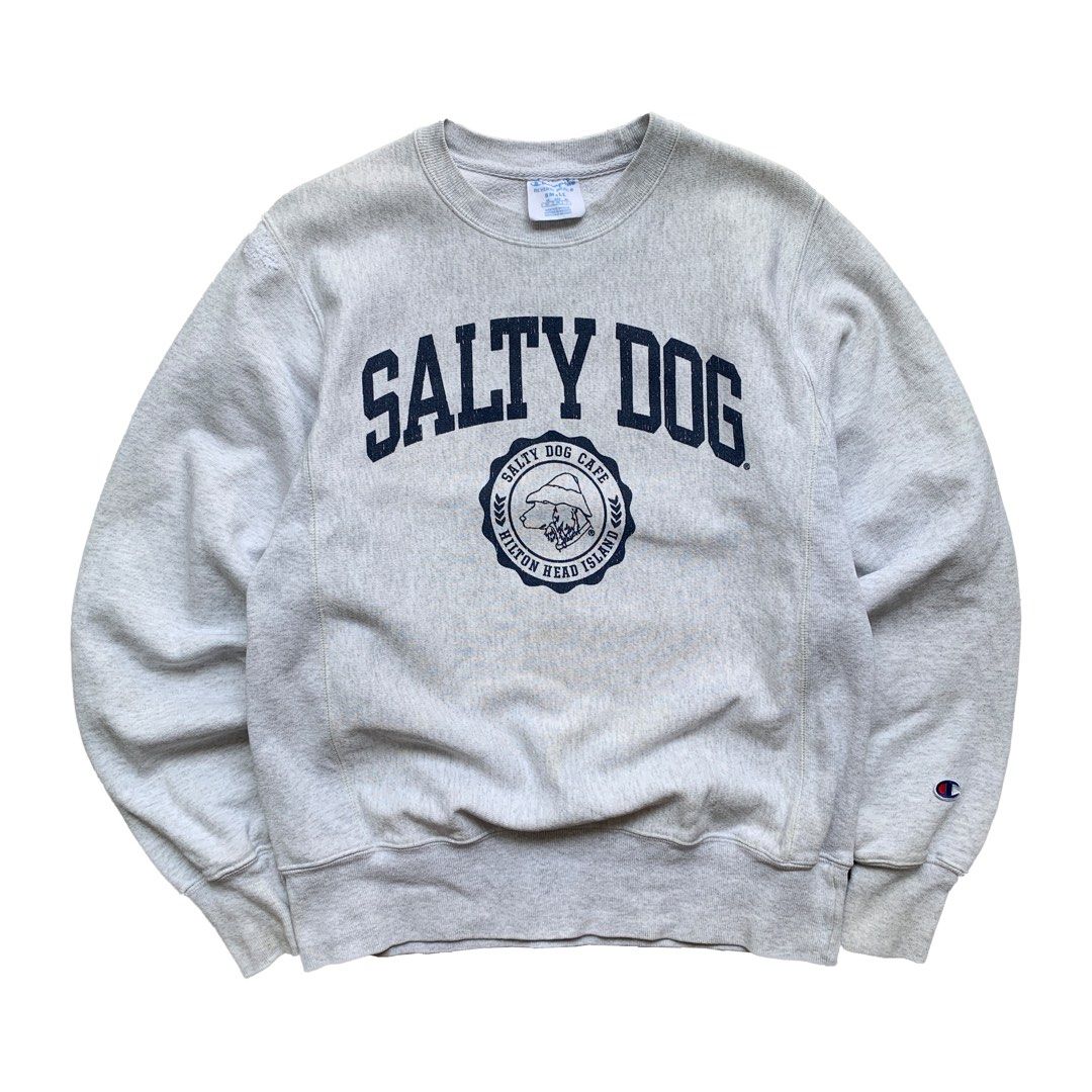 Vintage Champion Reverse Weave Sweatshirt Salty Dog Men s Fashion