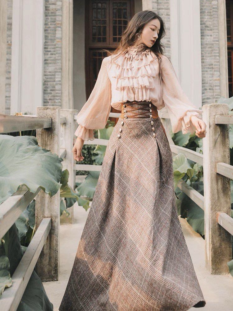European style cheap vintage dress