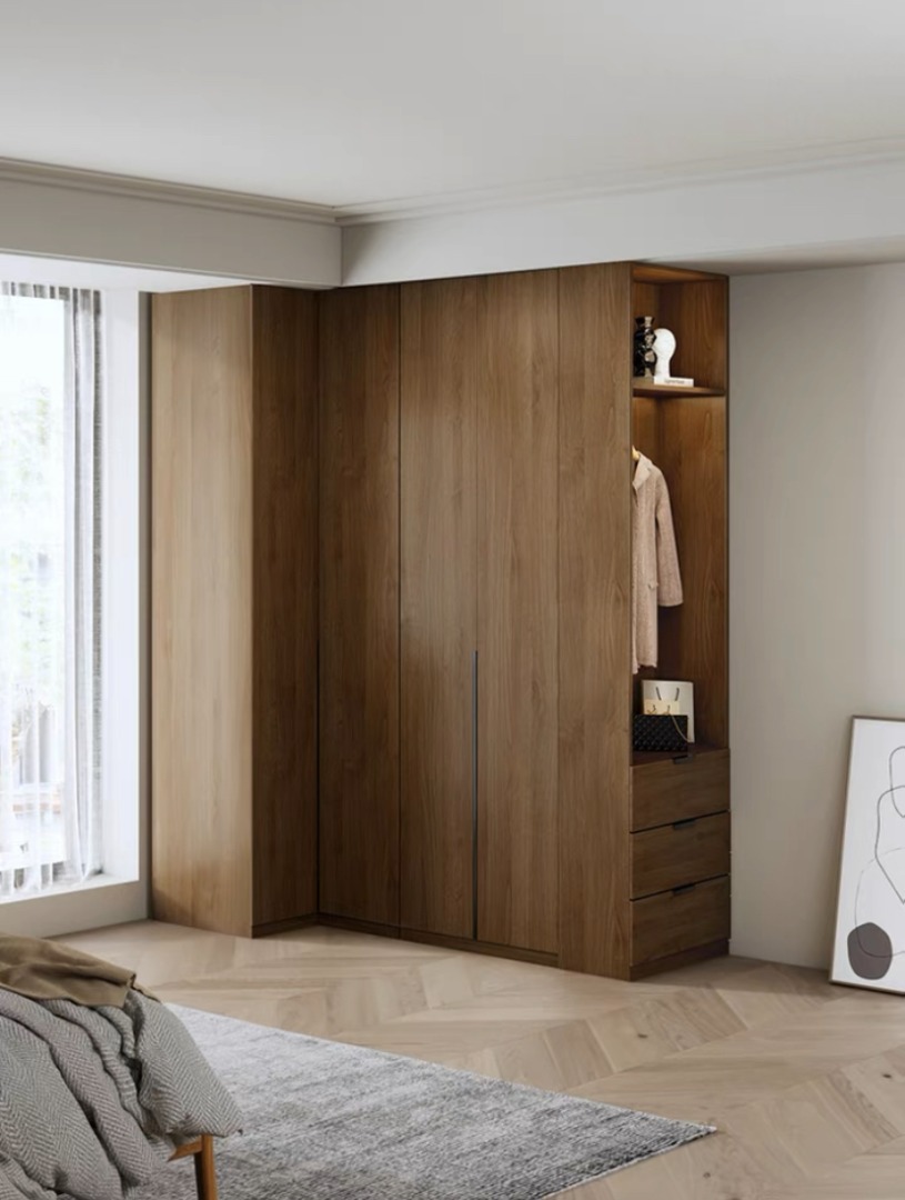 Solid wood sales corner wardrobe