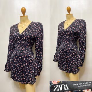 ZARA BUTTONDOWN SATIN DRESS