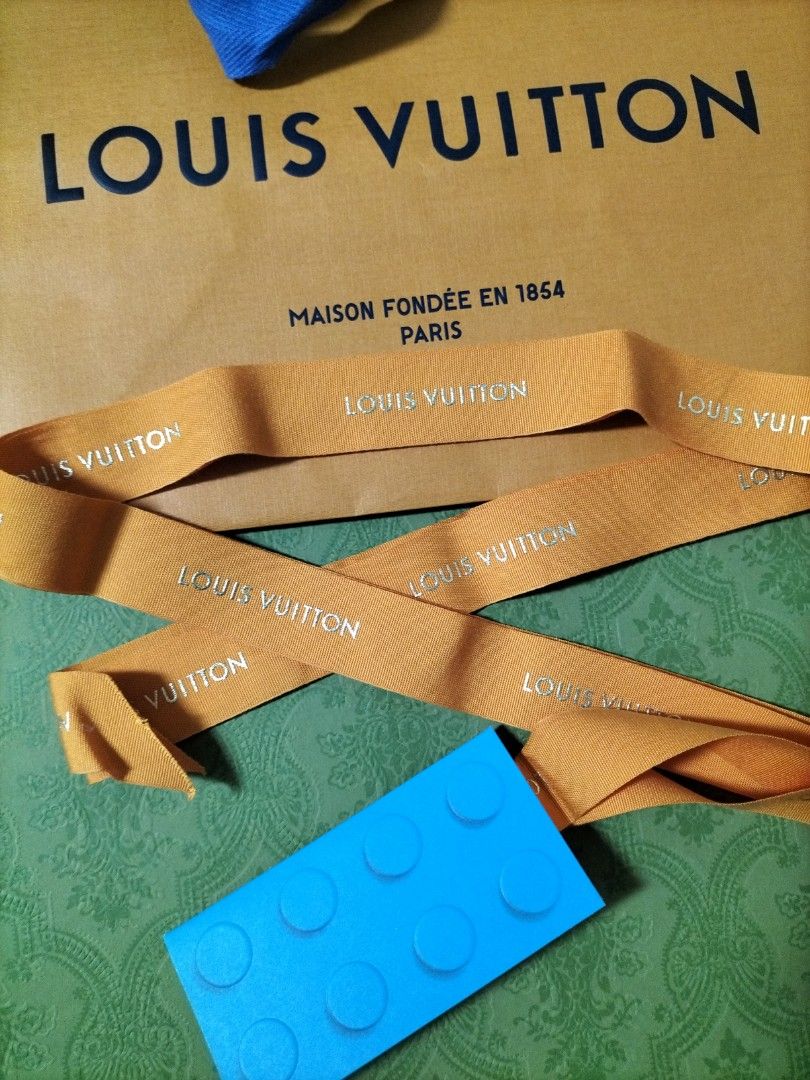 1 pcs $ louis Vuitton ribbon Louis Vuitton Paper Bag Lv gift wrap ribbon  authentic 2023 Lego collaboration