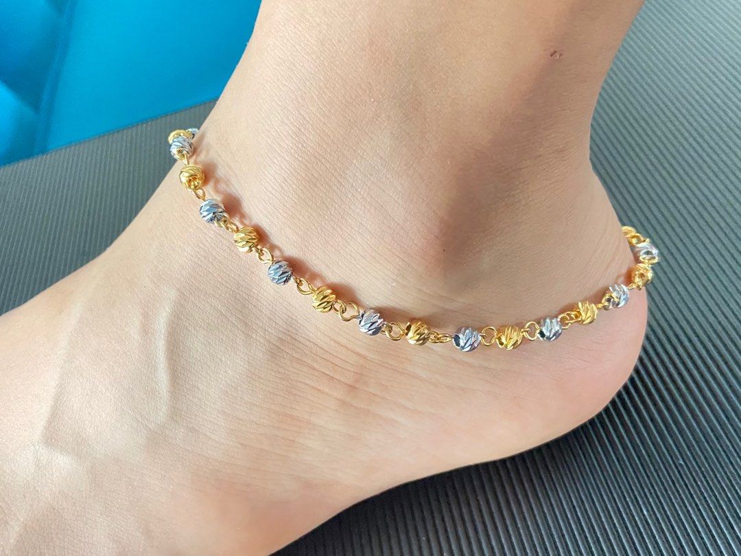 Gold plated ankle bracelet hotsell