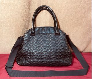 2 Way Anna Sui Perforated Sheepskin Alma Type Handbag