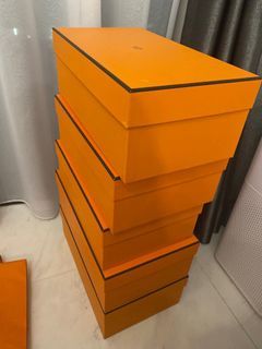 5x Hermes shoe boxes