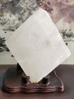 方塊白水晶 含座