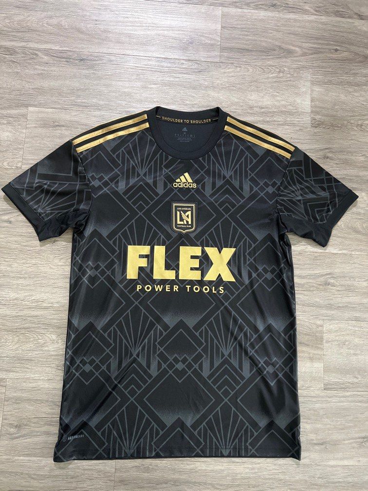 Adidas Men's LAFC 2021 Authentic Soccer Home Jersey Black Gold Size M