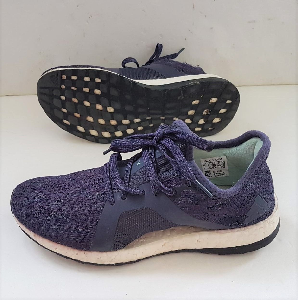 Adidas women's pure boost x element running shoes  grey/blue sale