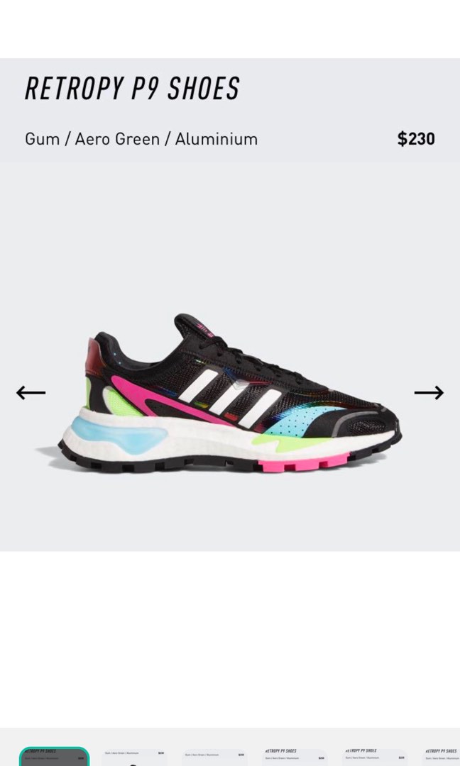 Adidas Retropy P9 Black UK 8.5 Men s Fashion Footwear Sneakers