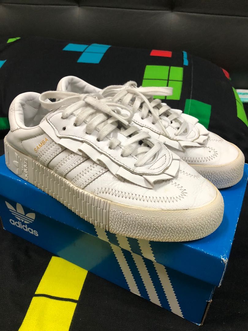 Adidas sambarose triple white clearance