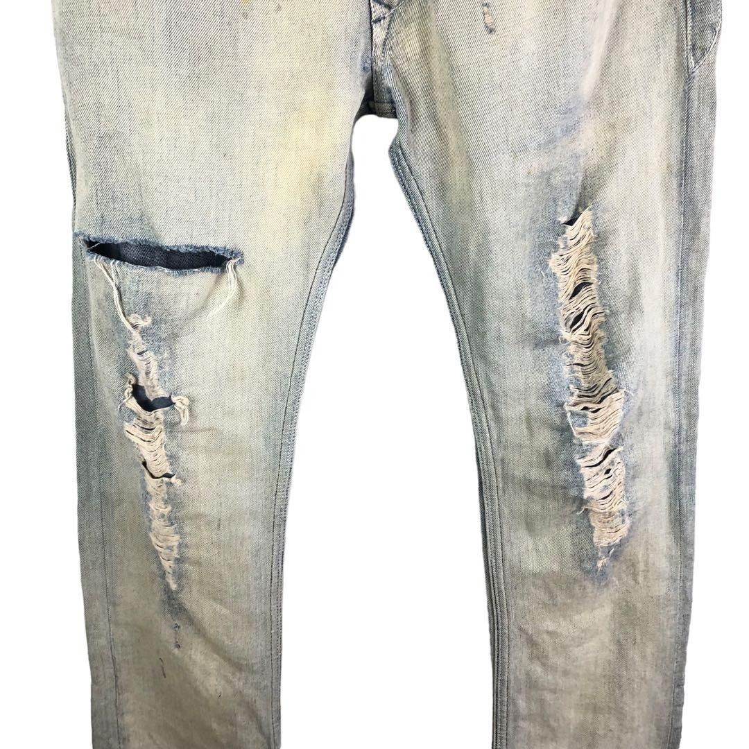 義大利製adidas x DIESEL ADI-THANAZ 聯名水洗破壞做舊牛仔褲, 他的