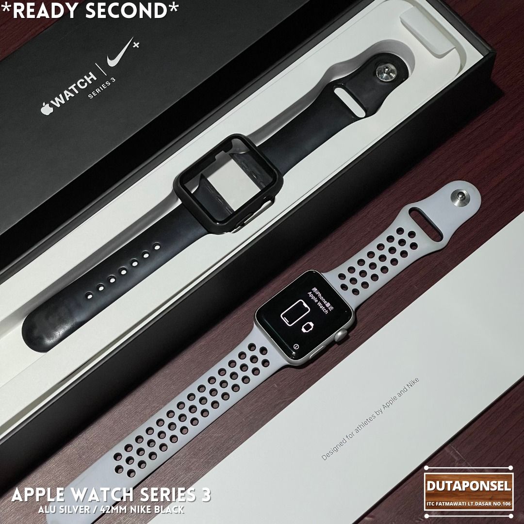 Apple watch series 3 silver nike clearance
