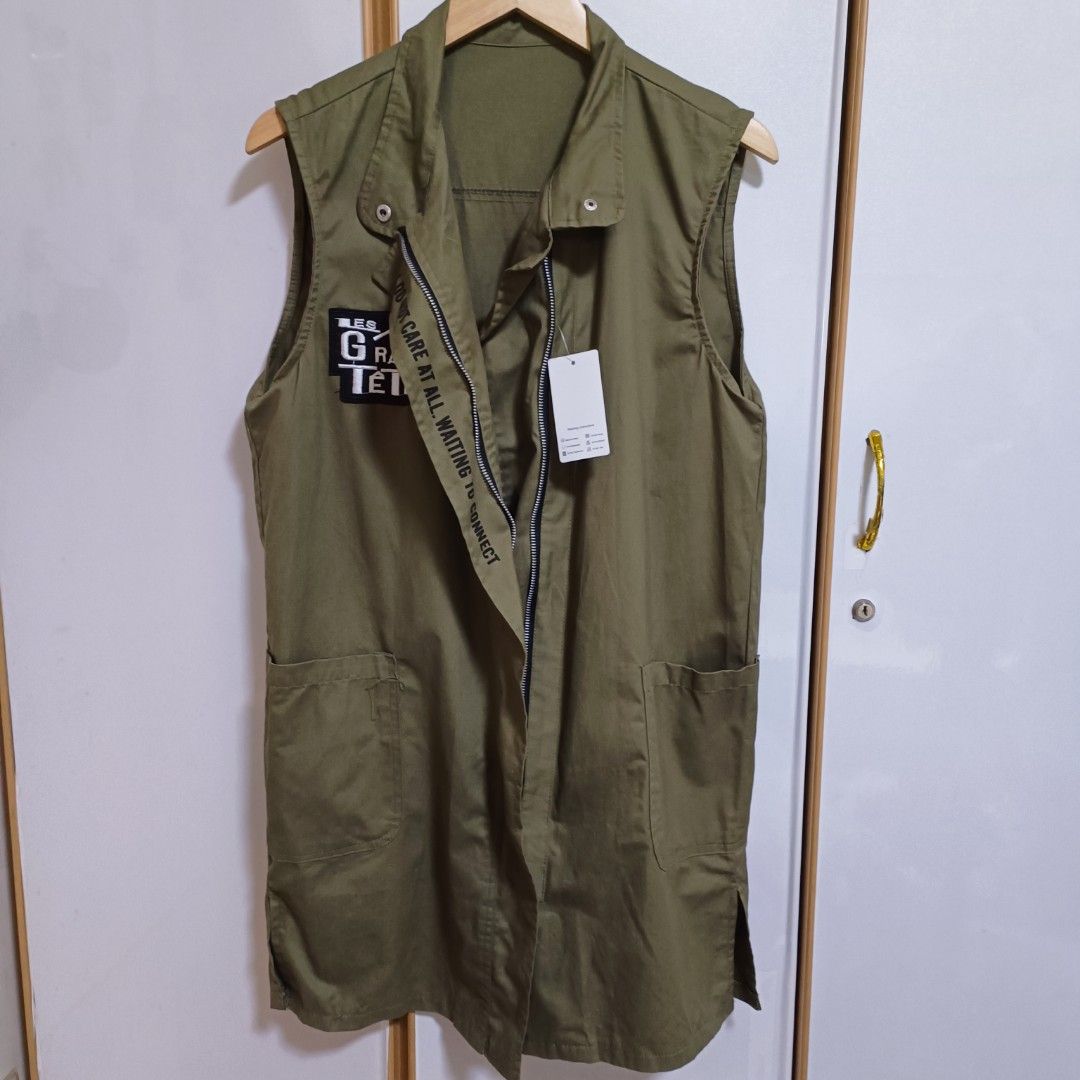 Army Green vest outerwear Men s Fashion Coats Jackets and